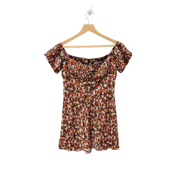 New Bec + Bridge New Romantics Silk‎ Mini Dress Floral Women’s Size 8 - Picture 6 of 13